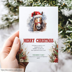 Hufeisen-Charm-Weihnachtsgrußkartendesign Feiertagskarte