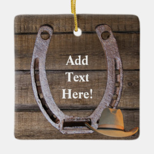 Hufeisen-Cowboyhut Keramikornament