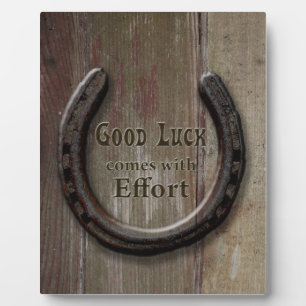 Hufeisen Ein Glückssymbol Schild Fotoplatte
