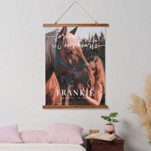 Hufeisen für immer in unserem Herz-Foto Wandteppich Mit Holzrahmen