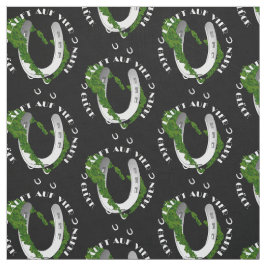 Hufeisen Glücksklee - Glück läuft auf vier Hufen Stoff