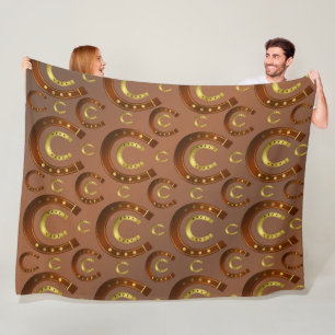 Hufeisen, goldbraun fleecedecke