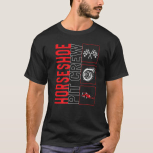 Hufeisen Gruben Crew Auto Rennen Rennfahrer Rennwa T-Shirt