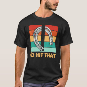 Hufeisen Handwerker Pferd Hufschmied Retro Ich Wür T-Shirt