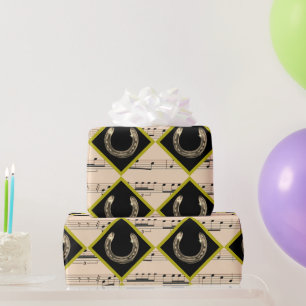 Hufeisen in Diamanten Geschenkpapier
