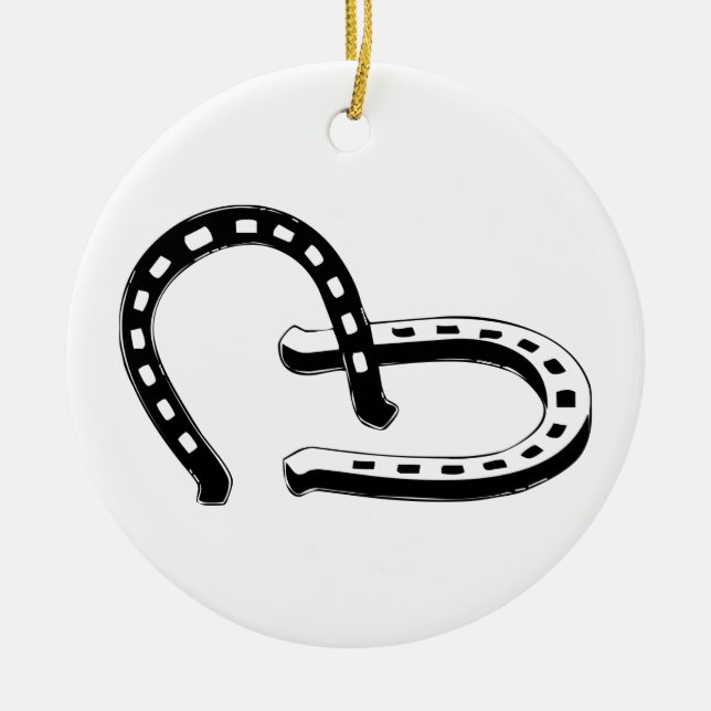 Hufeisen Keramikornament (Vorne)