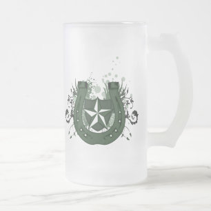 Hufeisen Mattglas Bierglas