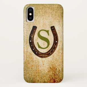 Hufeisen mit Monogramm zur Personalisierung iPhone X Hülle