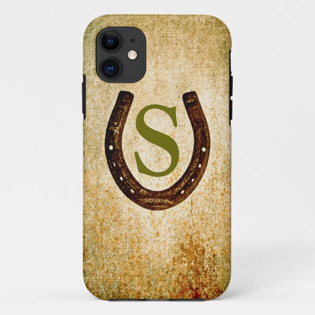 Hufeisen mit Monogramm zur Personalisierung Case-Mate iPhone Hülle (Rückseite)