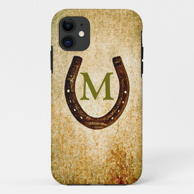 Hufeisen mit Monogramm zur Personalisierung Case-Mate iPhone Hülle (Rückseite)