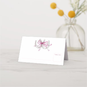Hufeisen rosa Band Aquarell Hochzeit Platzkarte