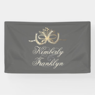 Hufeisen Rustikale Hochzeit Banner