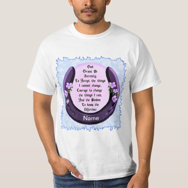 Hufeisen Serenity Gebets-T-Shirt T-Shirt (Vorderseite)