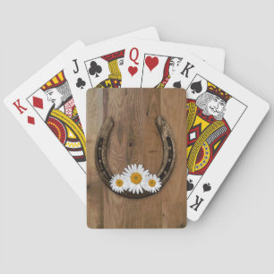 Hufeisen und Gänseblümchen Spielkarten