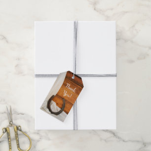 Hufeisen und Satin Western Stall Gastgeschenk Hoch Geschenkanhänger