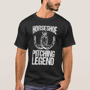 Hufeisen-Werf-Legende Hinterhof-Picknick-Wurfspiel T-Shirt