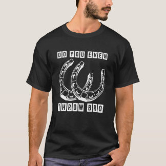 Hufeisen werfen Sie sogar bräunliche Stacheltos T-Shirt