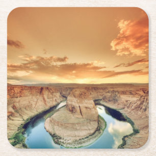 Hufeisenbiegung Caynon Rechteckiger Pappuntersetzer