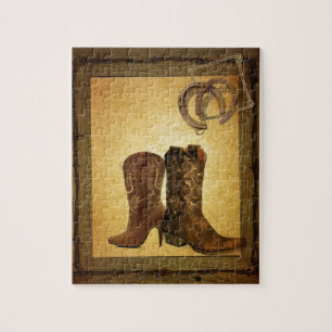 Hufeisencowboystiefel des ursprünglichen puzzle