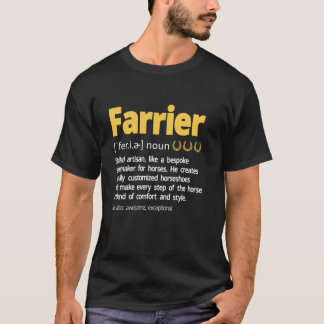 HufeisenEquine mit langer Haltbarkeit T-Shirt