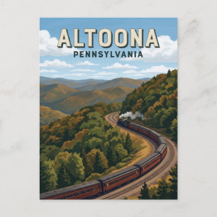 Hufeisenkurve Altoona Pennsylvania Postkarte