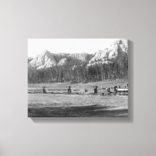 Hufeisenkurve auf Burlington und Missouri Leinwanddruck