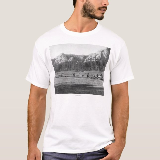 Hufeisenkurve auf Burlington und Missouri T-Shirt (Vorderseite)