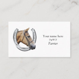 Hufeisenlogo für Hufschmiede Visitenkarte