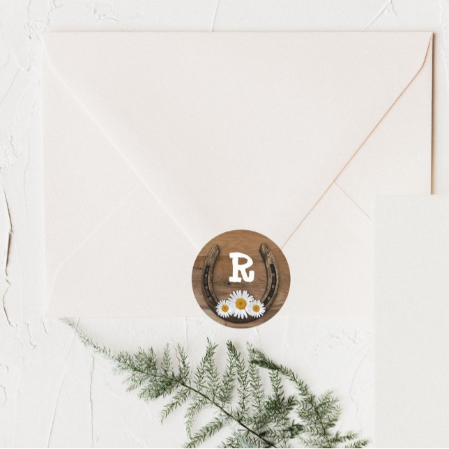 Hufeisenname Initialer Umschlag Aufkleber (Von Creator hochgeladen)