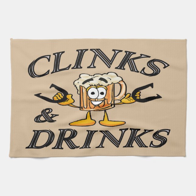 Hufeisennickenc$tuch-clinks Getränke Handtuch (Horizontal)
