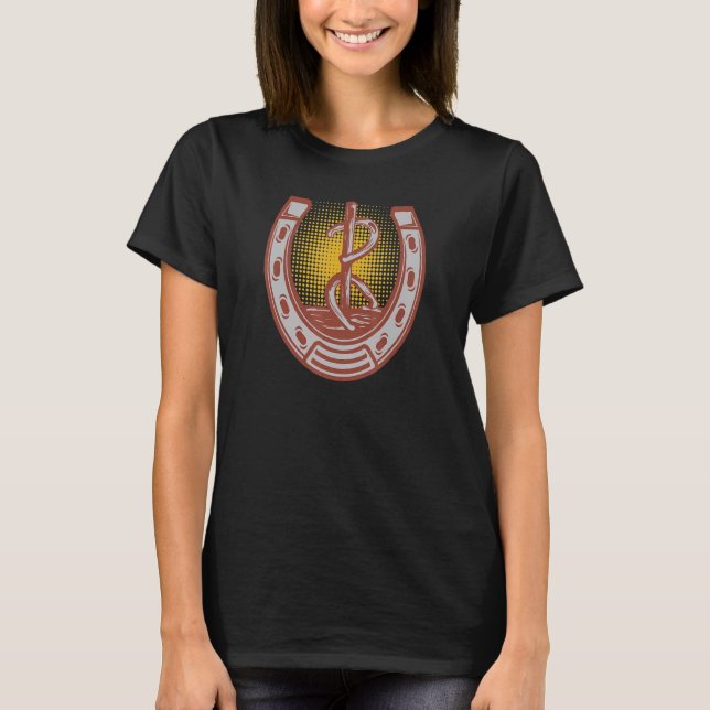 Hufeisenwerfen Pitching Werfer T-Shirt (Vorderseite)