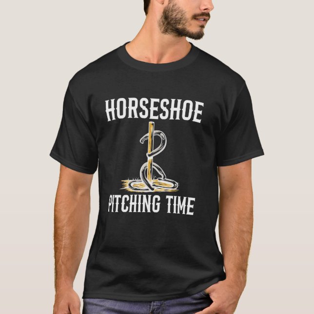 Hufeisenwerfen Zeit T-Shirt (Vorderseite)