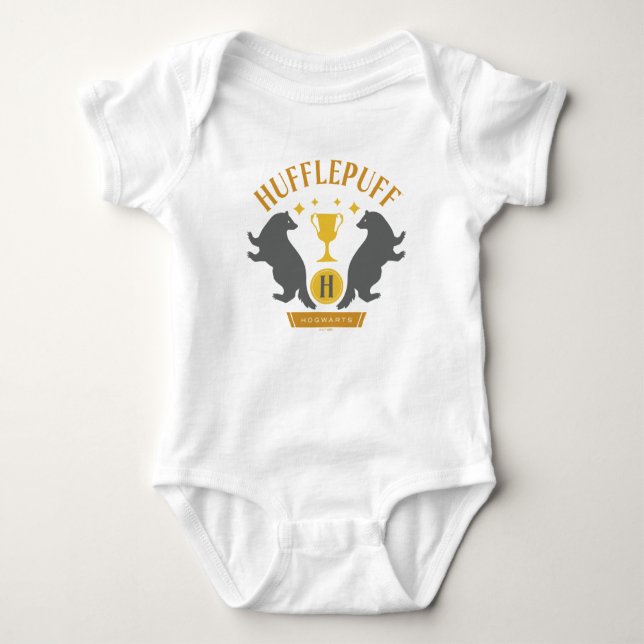 HUFFLEPUFF™ Badger and Cup House Pride Graphic Baby Strampler (Vorderseite)