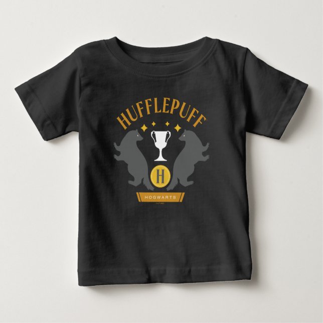 HUFFLEPUFF™ Badger and Cup House Pride Graphic Baby T-shirt (Vorderseite)