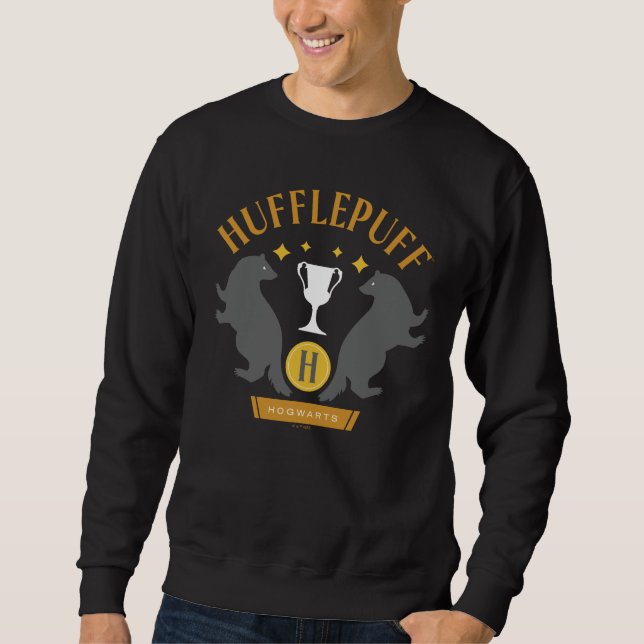 HUFFLEPUFF™ Badger and Cup House Pride Graphic Sweatshirt (Vorderseite)