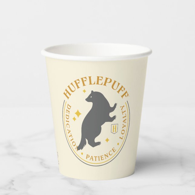 HUFFLEPUFF™ Badger House Pride Abzeichen Pappbecher (Vorderseite)