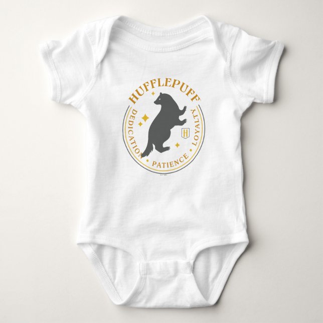 HUFFLEPUFF™ Badger House Pride Badge Baby Strampler (Vorderseite)