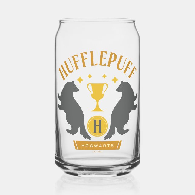 HUFFLEPUFF™ Badger und Cup House Pride Grafik Dosenglas (Vorderseite)