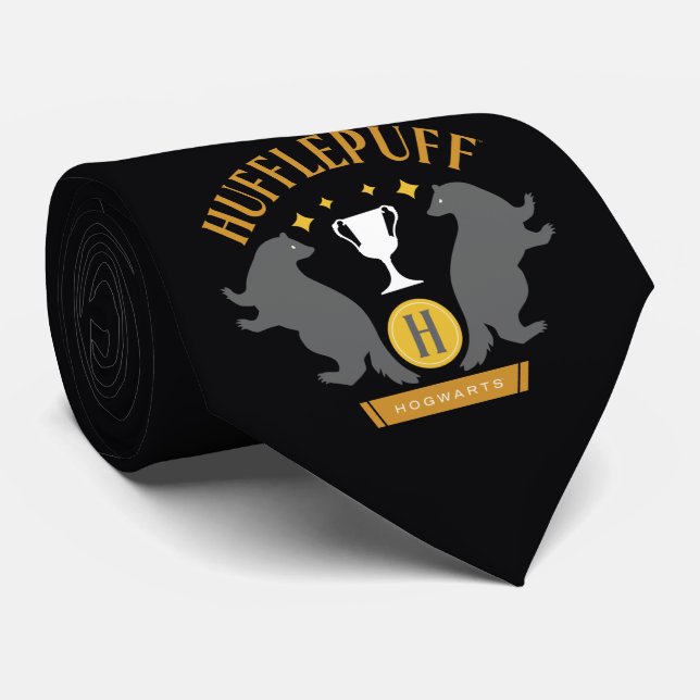 HUFFLEPUFF™ Badger und Cup House Pride Grafik Krawatte (Gerollt)