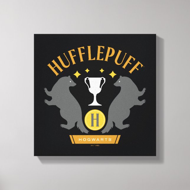 HUFFLEPUFF™ Badger und Cup House Pride Grafik Leinwanddruck (Vorderseite)