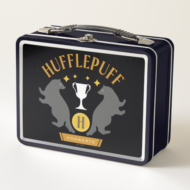 HUFFLEPUFF™ Badger und Cup House Pride Grafik Metall Brotdose (Vorderseite)
