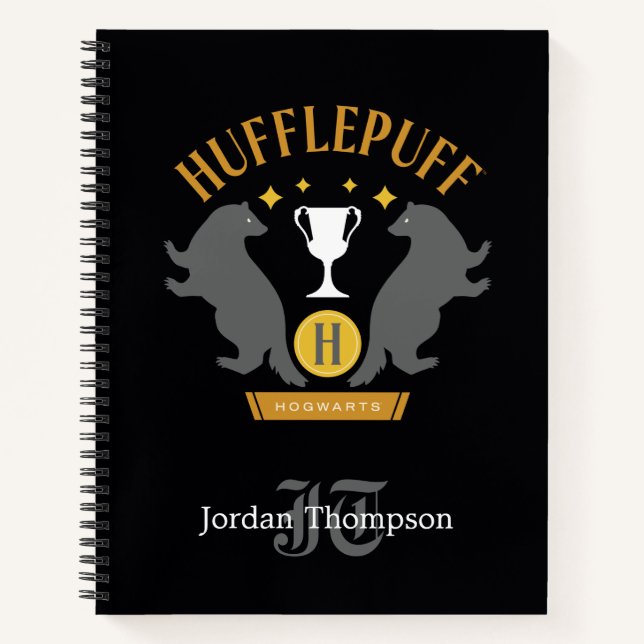 HUFFLEPUFF™ Badger und Cup House Pride Grafik Notizbuch (Vorderseite)