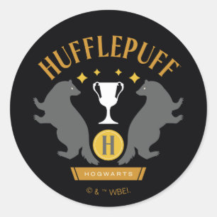 HUFFLEPUFF™ Badger und Cup House Pride Grafik Runder Aufkleber
