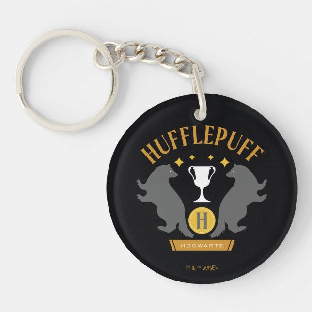 HUFFLEPUFF™ Badger und Cup House Pride Grafik Schlüsselanhänger (Vorderseite)