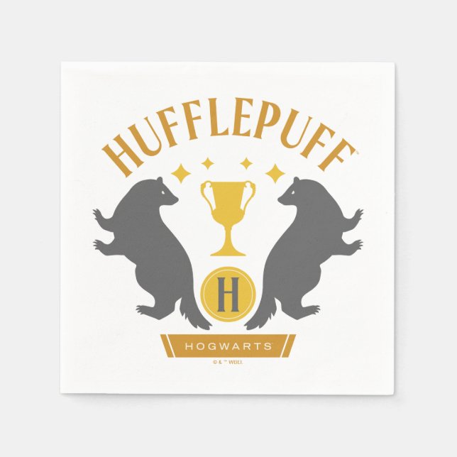 HUFFLEPUFF™ Badger und Cup House Pride Grafik Serviette (Vorderseite)