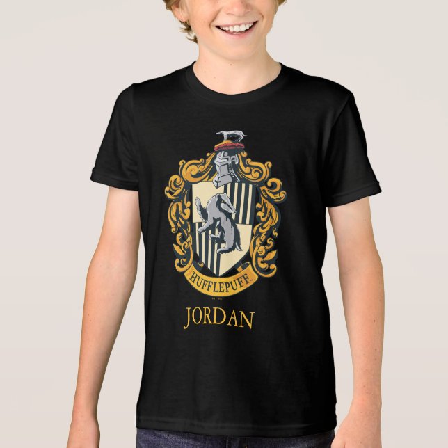 Hufflepuff Crest Tri-Blend Shirt (Vorderseite)