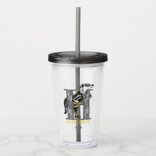 HUFFLEPUFF™ Crosshatched Emblem Acryltrinkbecher