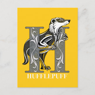 HUFFLEPUFF™ Crosshatched Emblem Einladungspostkarte