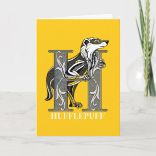 HUFFLEPUFF™ Crosshatched Emblem Karte