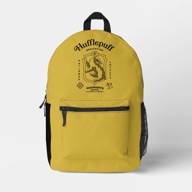 HUFFLEPUFF™ Dedication Patience Loyalty Crest Bedruckter Rucksack (Vorderseite)